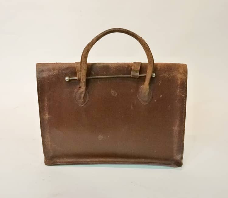 4: Brown Thin Leather Satchel