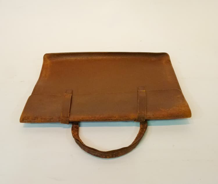 4: Brown Thin Leather Satchel