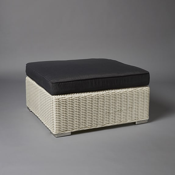 3: Light Base Rattan Ottoman