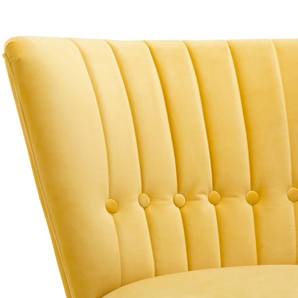 8: Velvet Cocktail Chair - Yellow