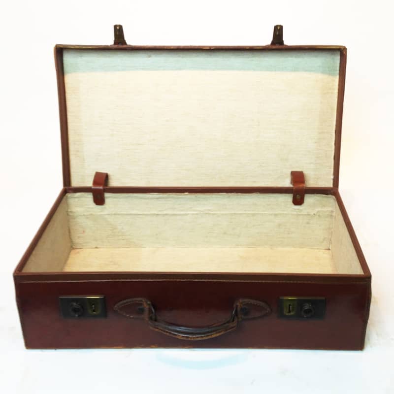 5: Brown Leather Suitcase