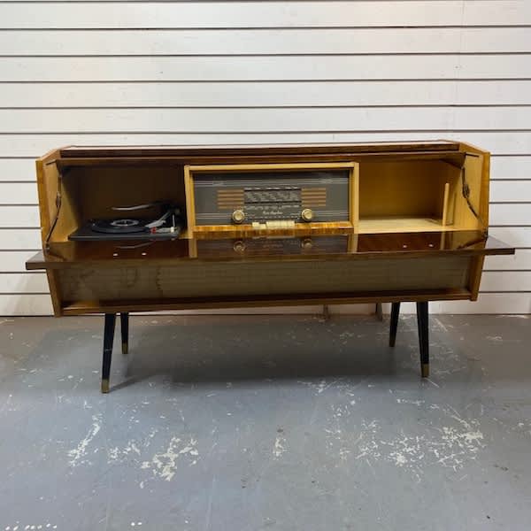 6: Vintage Music Cabinet With Working Record/Radio Player 