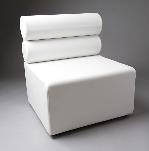 3: White Double Bolster 70cm Length Modular Sofa