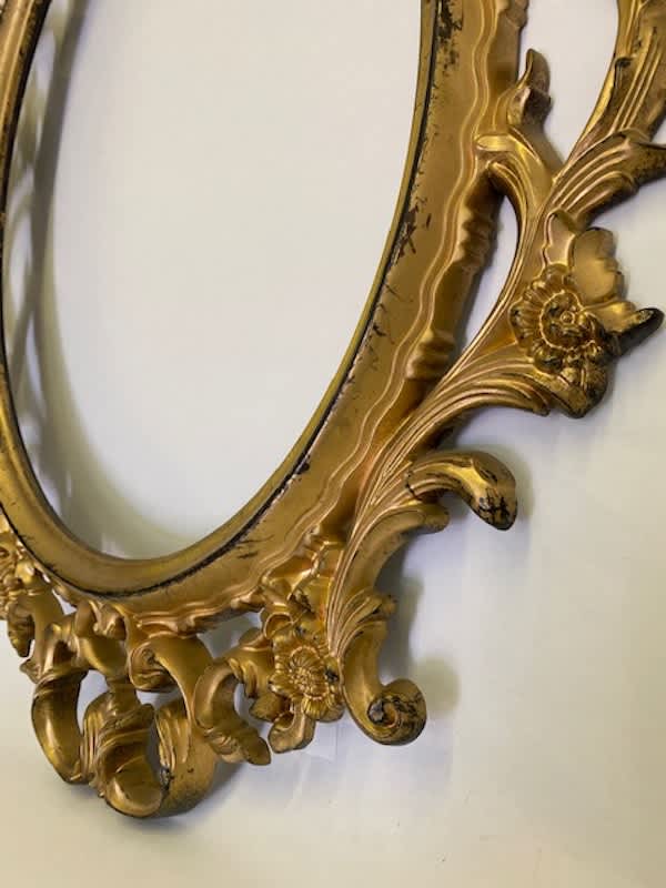 3: Gold Decorative Oval Frame (no glass)