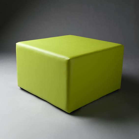 2: Large Green Square Pouf