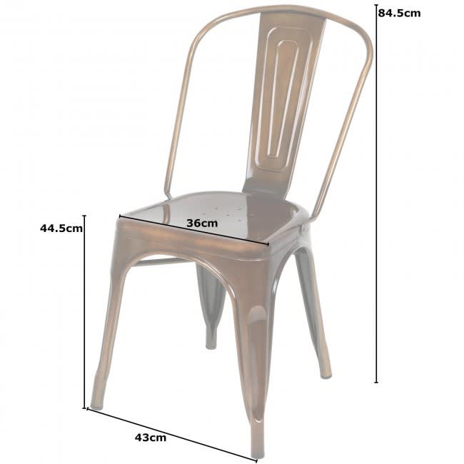 6: Copper Metal Outdoor Chair