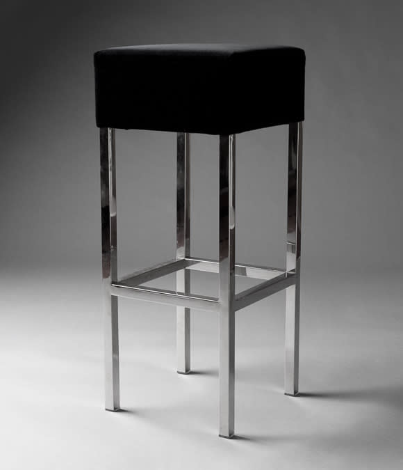 3: Black Padded Stool