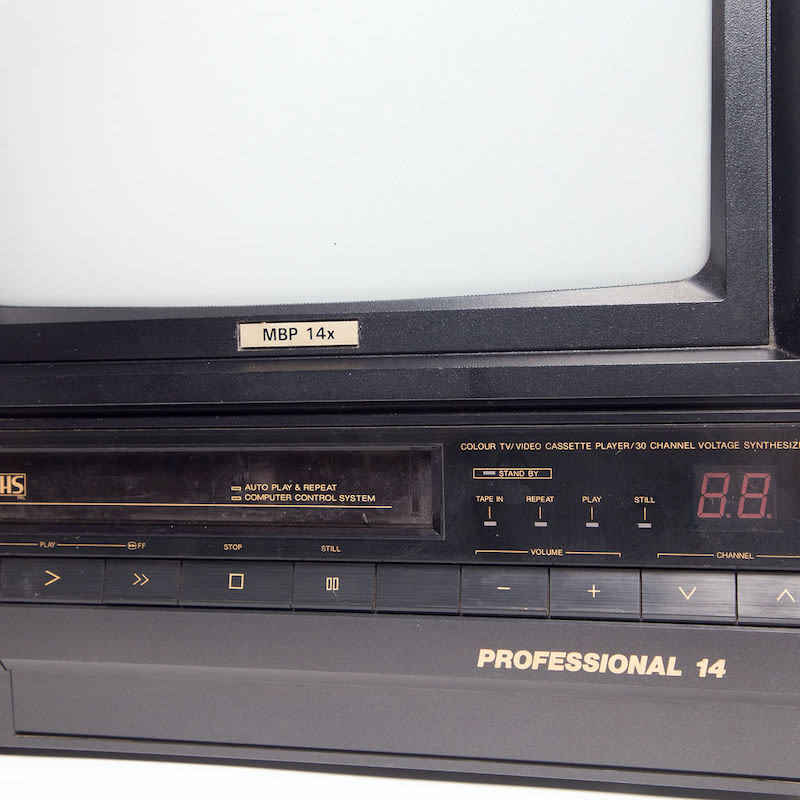 6: Fully Working Professional 14 Colour TV With Integrated VHS Player (only available as part of a build with our technician on site)