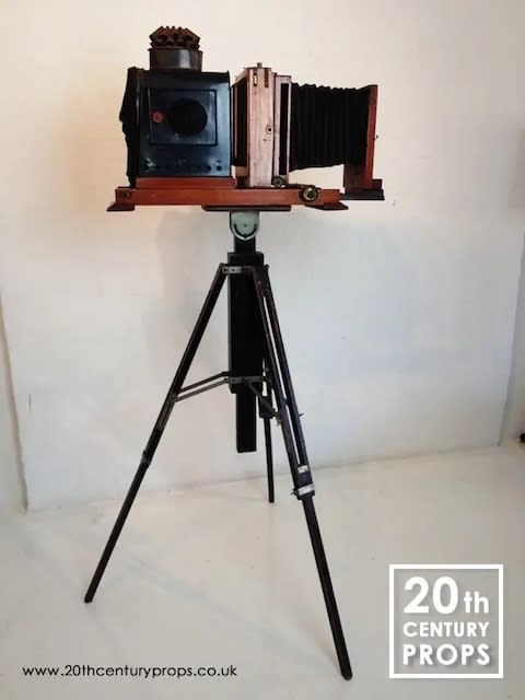3: Vintage Plate Camera And Tripod (Non Practical)