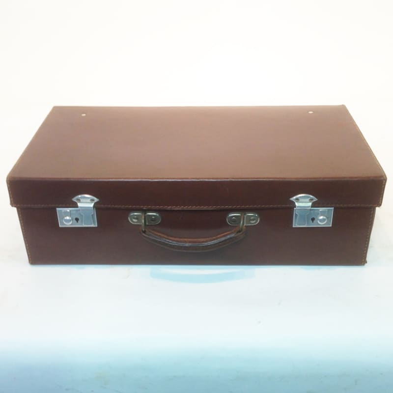 5: Dark Brown Leather Suitcase