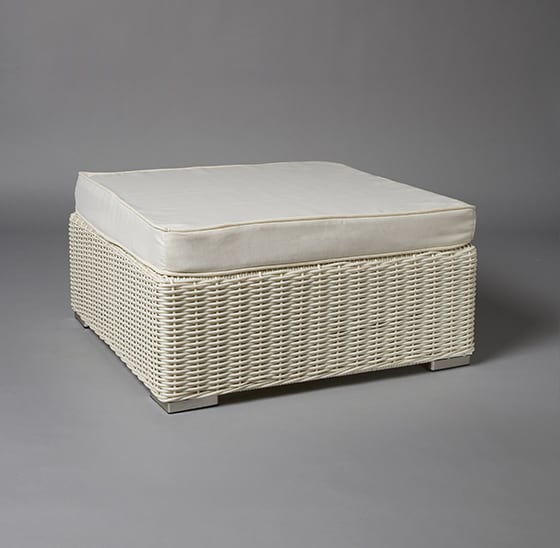 3: Light Base Rattan Ottoman