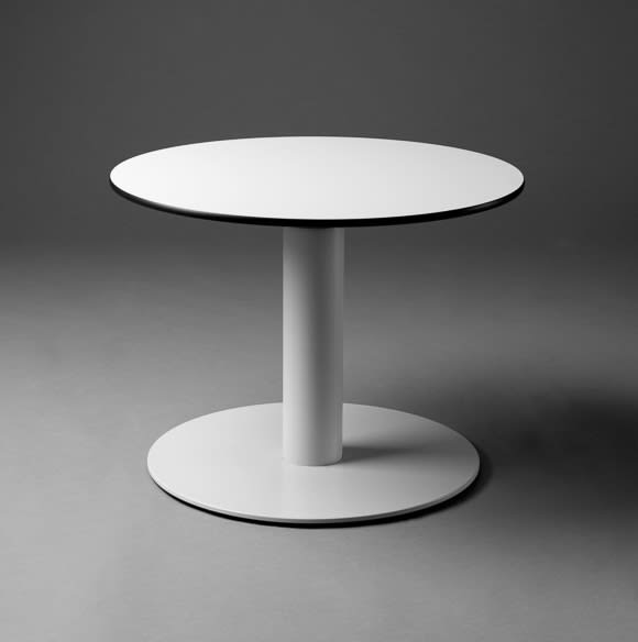 2: White Round Top Table