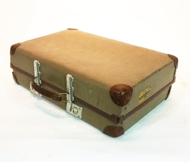 5: Beige Hard Shell Suitcase