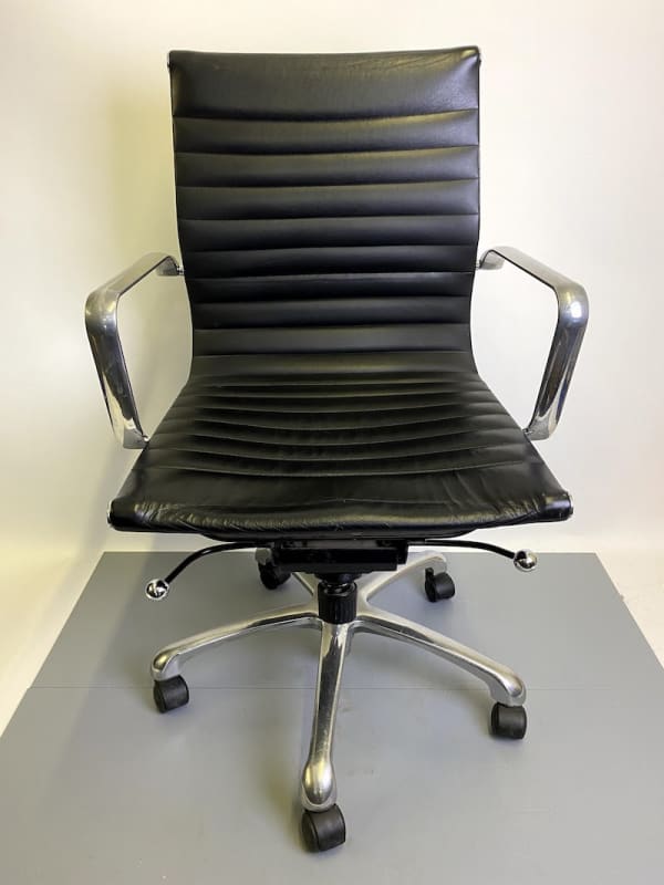 4: Black & Chrome Office Desk Chair