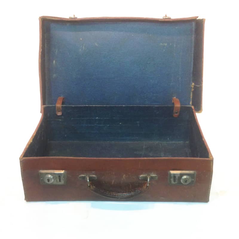 5: Dark Brown Leather Suitcase