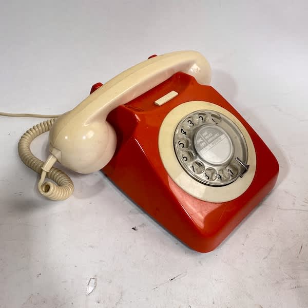 4: Orange/Cream Retro Telephone