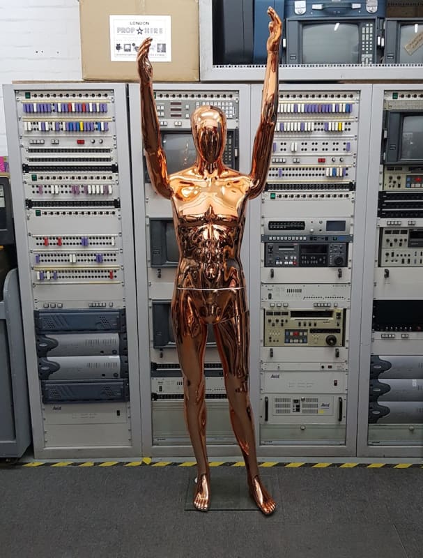 12: Rose Gold Metallic Male Mannequin