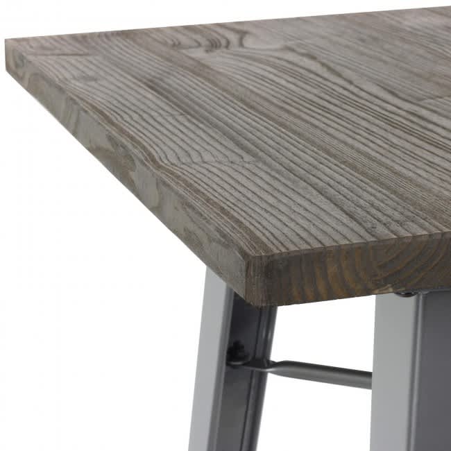 5: Tall Poseur Table with Wooden Top