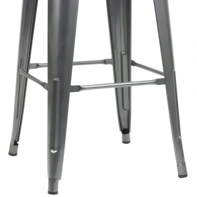 4: Grey Tall Tolix Stool