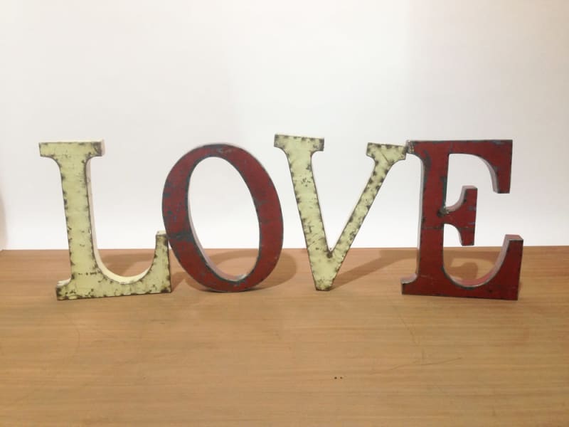 3: Large Metal LOVE Letters