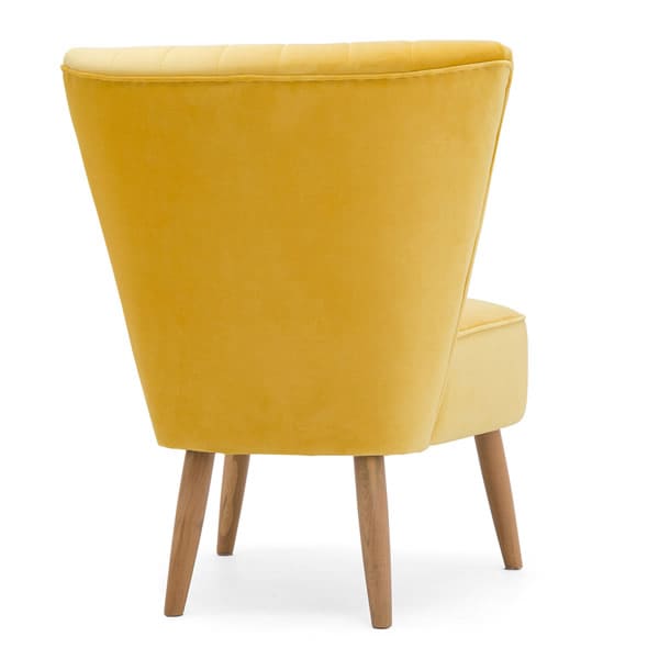 8: Velvet Cocktail Chair - Yellow