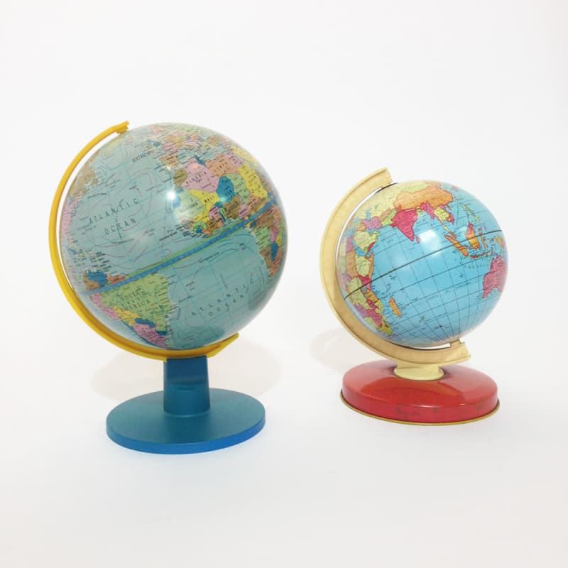 2: Small Vintage Tin Globe