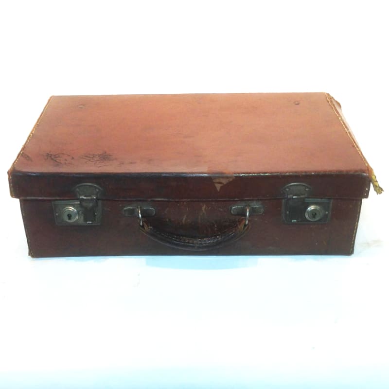 5: Dark Brown Leather Suitcase