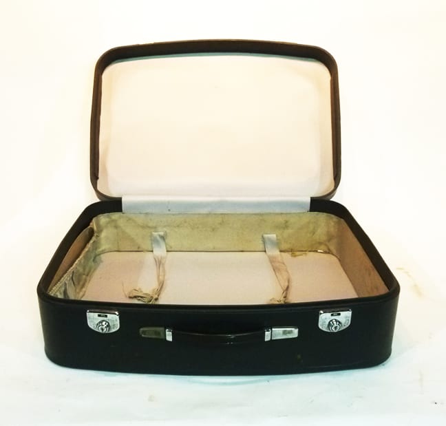 5: Black Soft Leather Suitcase