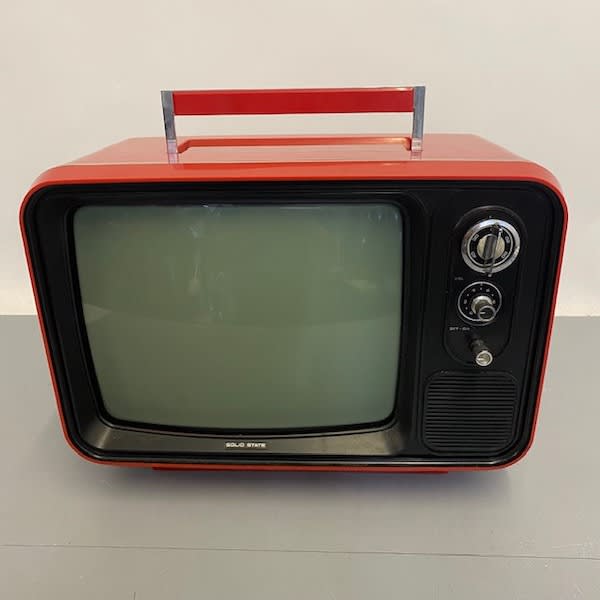 4: Static Only Solid State Red TV (13