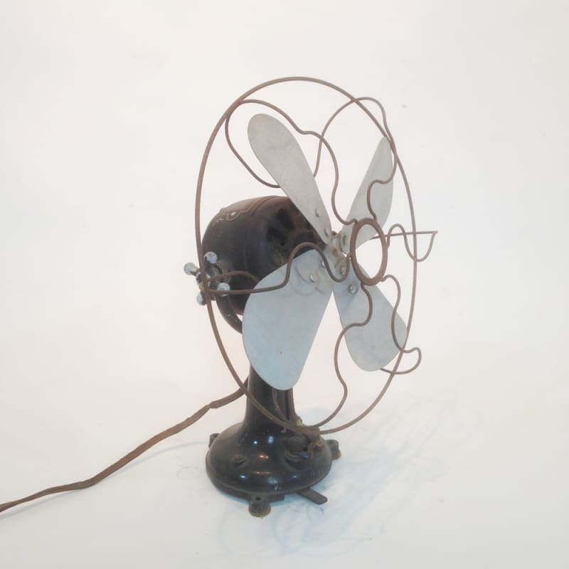 4: Vintage Industrial Desk Fan - Black