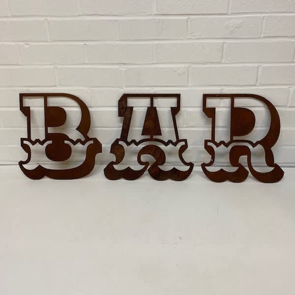 3: Metal BAR Sign