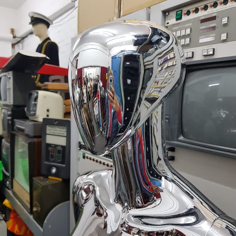 12: Silver Metallic Female Mannequin