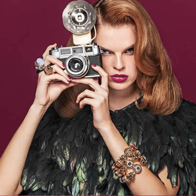 Elegant Magazine Photo Shoot - Vintage Cameras