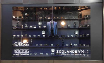 Zoolander No.2 'Blue Steel' movie press launch in colaboration with Mario Testino / Window Display at Selfridges London