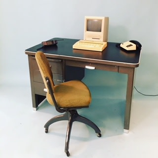 Vintage desk, computer and telephone props used in recent photo shoot