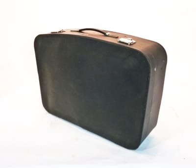 Black Soft Leather Suitcase