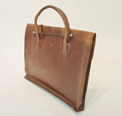 Brown Thin Leather Satchel