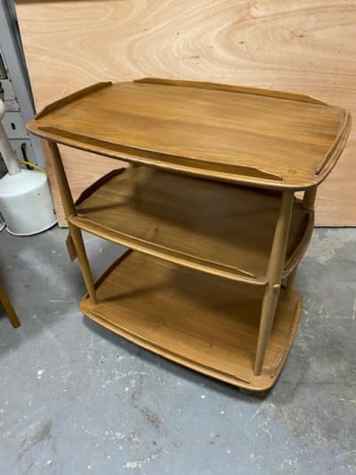 Ercol 3 Tier Wooden Trolley