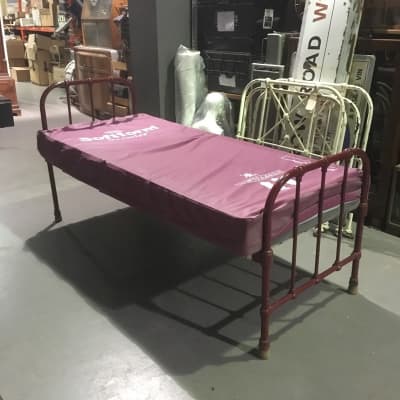 Vintage Iron Bed With Mattress