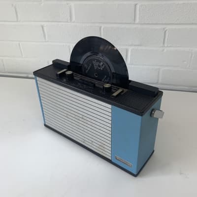 DiscaSET Blue Portable Radio/ Record Player (Non Practical)