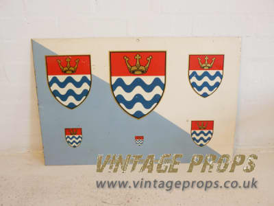 Enamel sign with crests