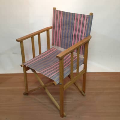 Pink and Blue Stripy Beach Chair   