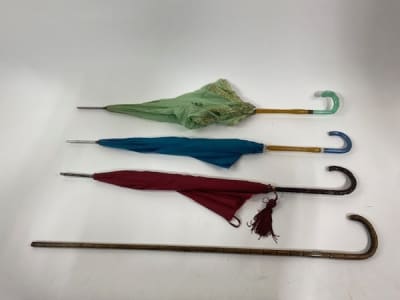 Vintage Umbrella / Cane Walking Stick