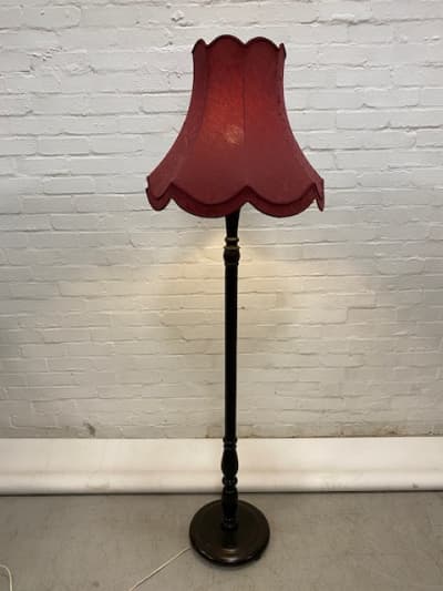 Red Vintage Floor Lamp (Working)