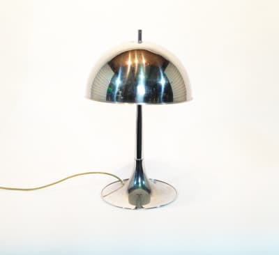 Italian Chrome Dome Desk Lamp (Working)