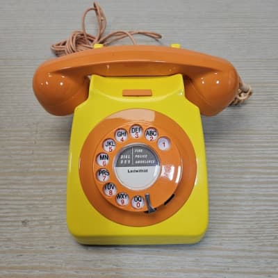 Orange & Yellow Retro Telephone (Non Practical)