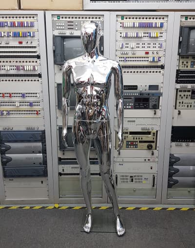 Silver Metallic Male Mannequin