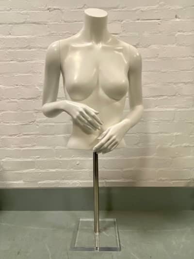 Female Headless Bust On Chrome Stand