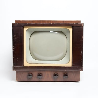 Non Practical Vintage Philips TV With Wooden Casing