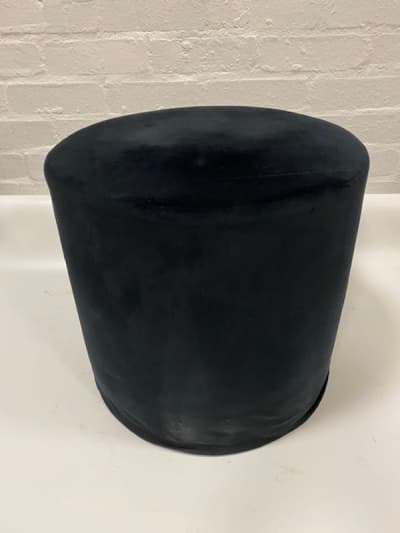 Black Velvet Pouf